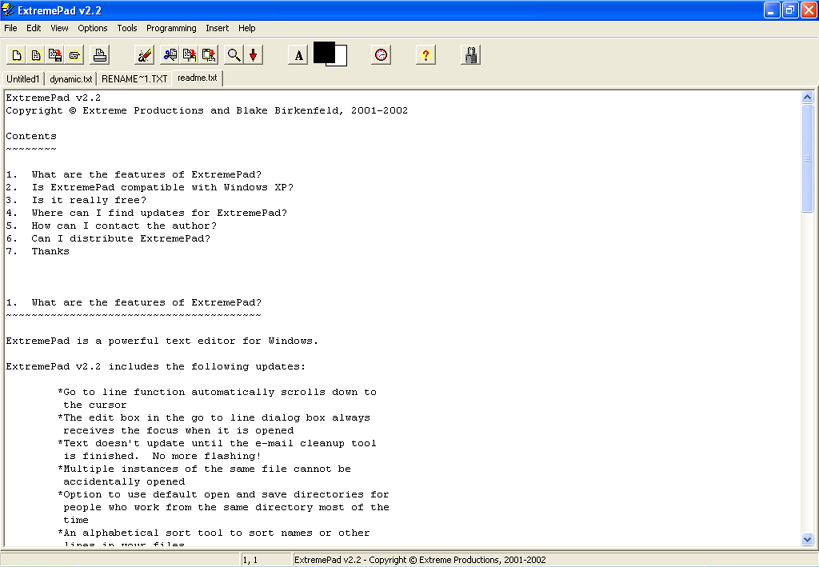ExtremePad v2.2 Screenshot